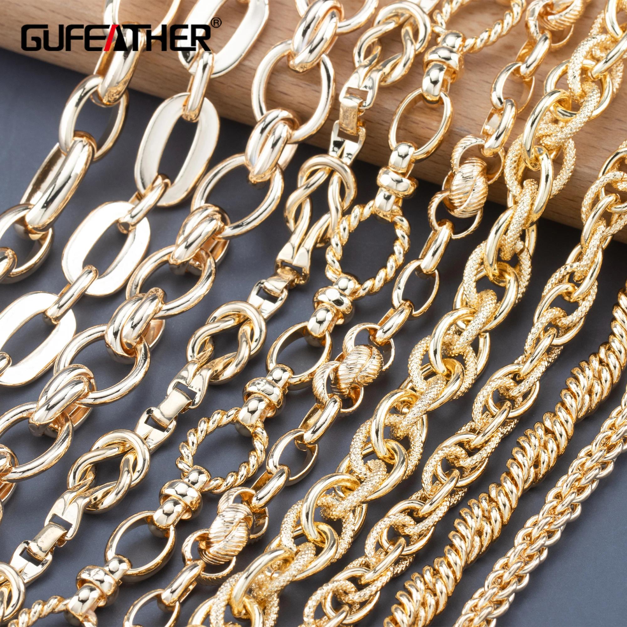 GUFEATHER C172,diy chain,pass REACH,nickel free,18k gold plated,copper metal,charms,diy bracelet necklace,jewelry ma